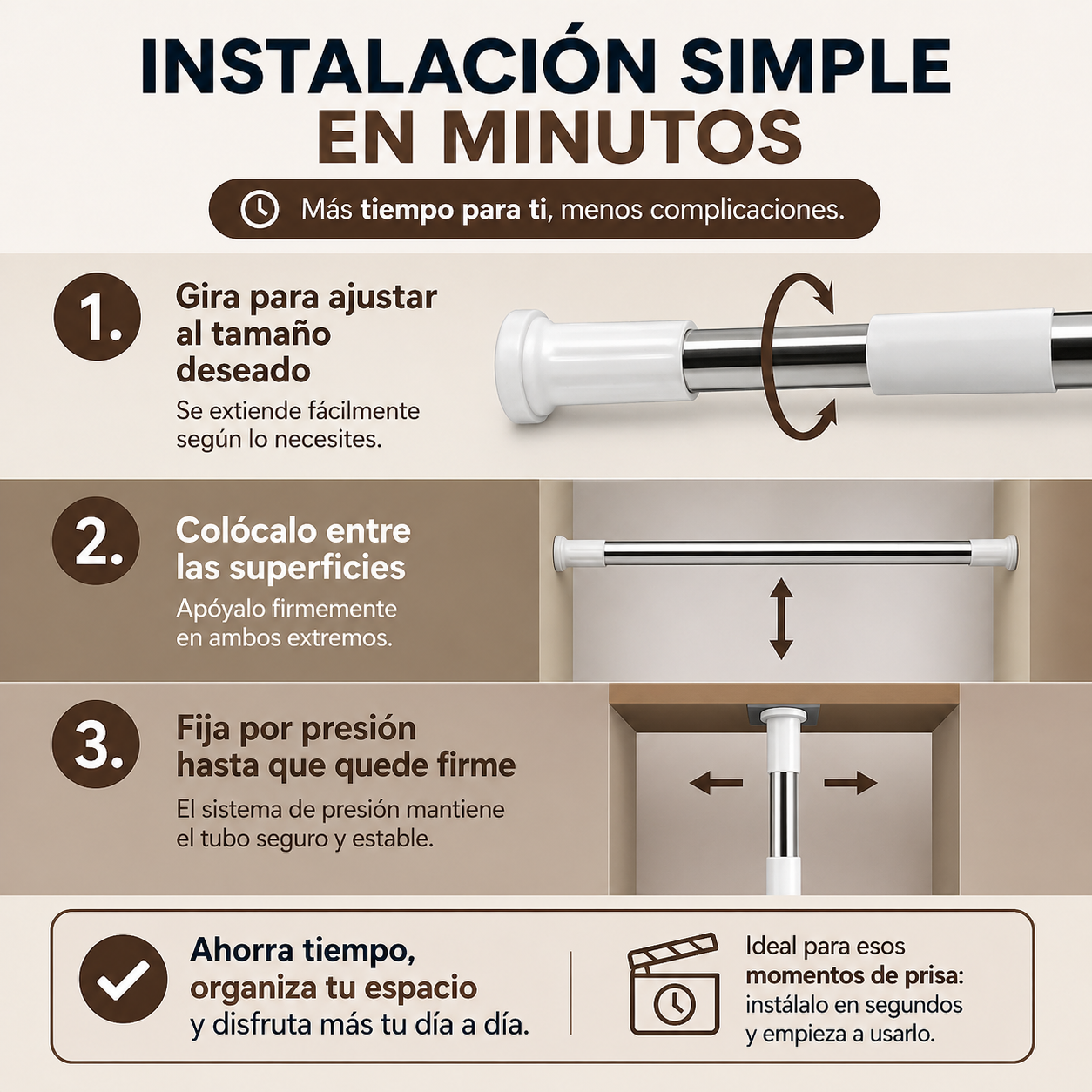 AirDry Pro – Barra Ajustable de Secado Rápido