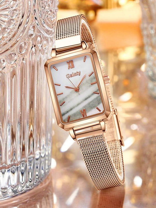 Reloj Suizo Lujoso Gaiety™ + Brazalete de Esmeralda