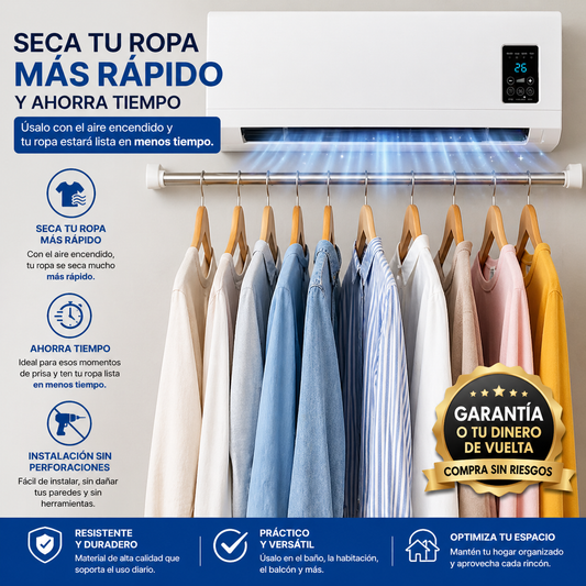 AirDry Pro – Barra Ajustable de Secado Rápido
