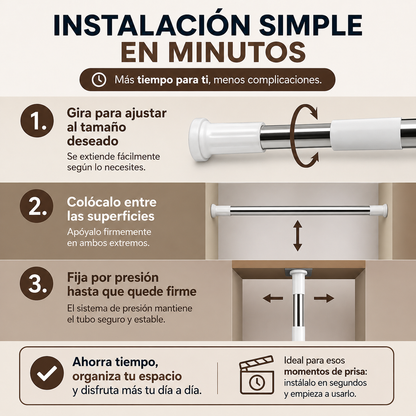 AirDry Pro – Barra Ajustable de Secado Rápido