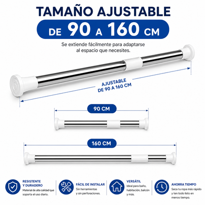 AirDry Pro – Barra Ajustable de Secado Rápido