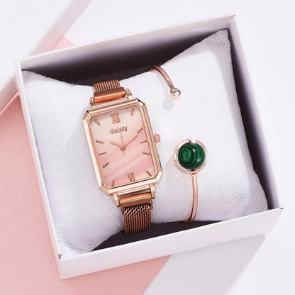 Reloj Suizo Lujoso Gaiety™ + Brazalete de Esmeralda
