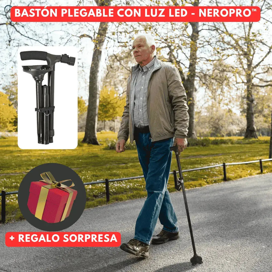 Bastón Plegable con luz LED - NeroPro™ + REGALO SORPRESA 🎁